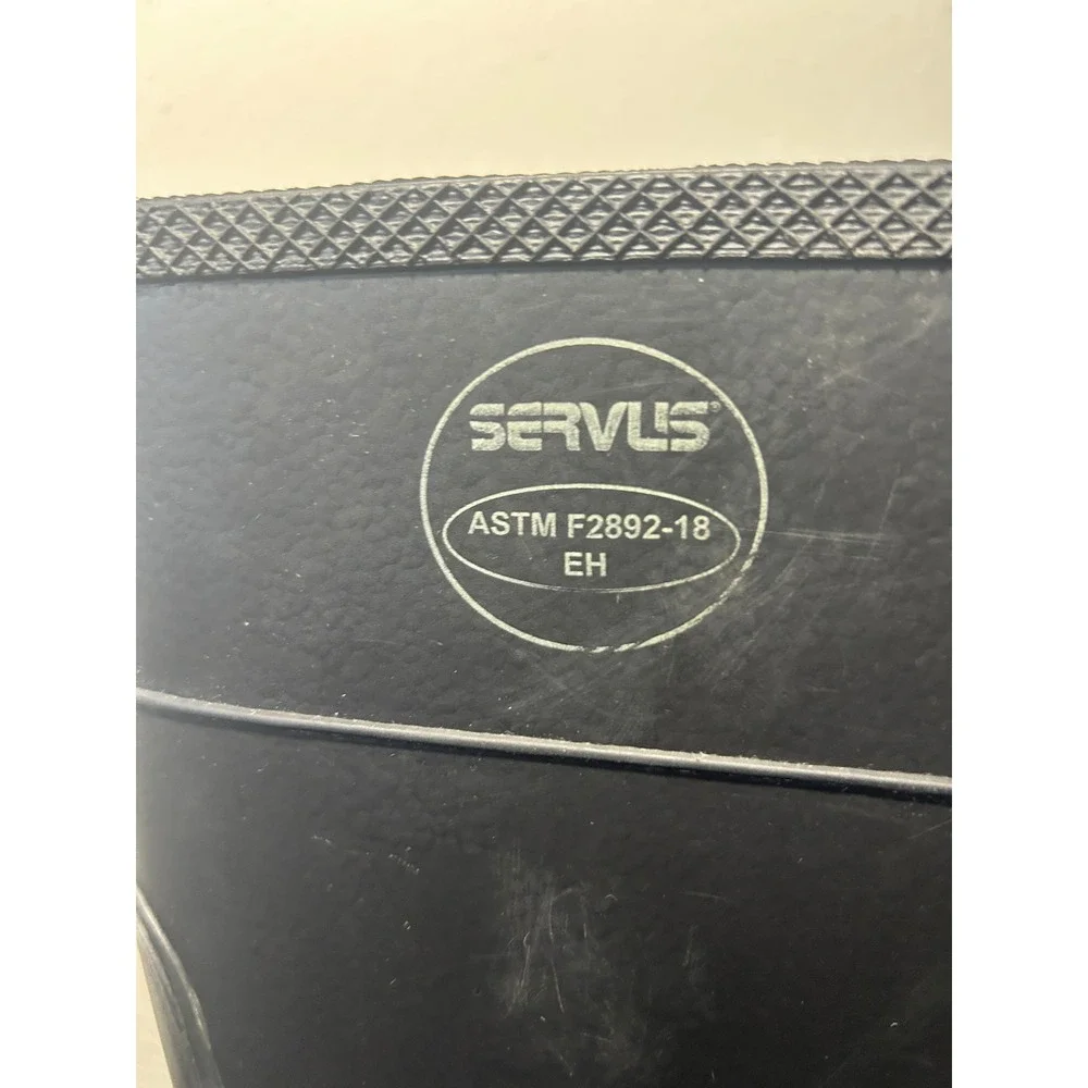 Servus Mens Black Rubber‎ Work Boots ASTM F2892-18 EH Waterproof Size 8